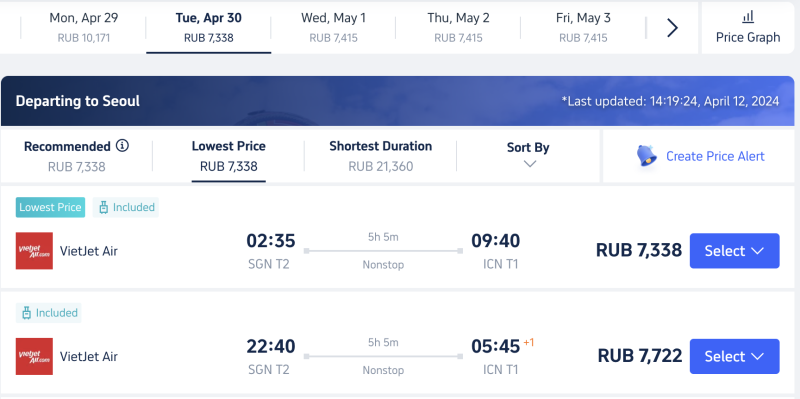 25 again: from Moscow to Vietnam on a direct flight for 9600 rubles tonight