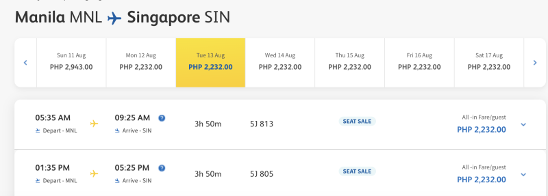 Cebu sales for May-August: flights between the Philippines and Southeast Asia from 2,900 rubles