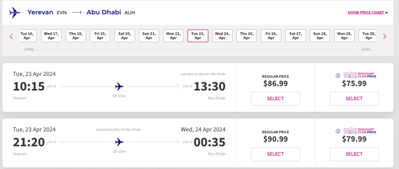 Direct flights from Yekaterinburg to Yerevan this week for 5899 rubles one way/17898 rubles both ways + options to continue the trip