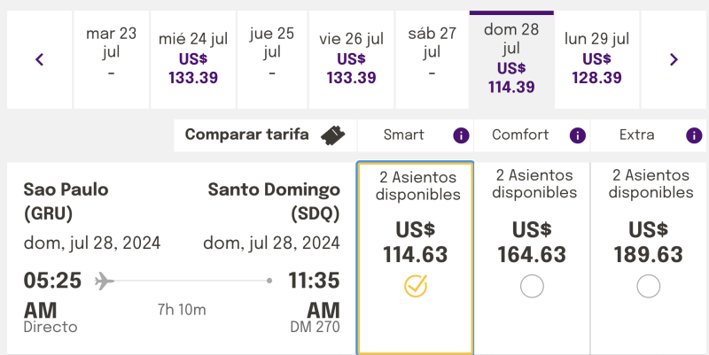 Flights to and between South, North and Central America from 4,300 rubles