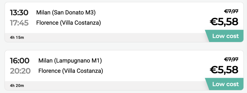 Buses in Italy with a 30% discount (and not some kind of Flixbass)