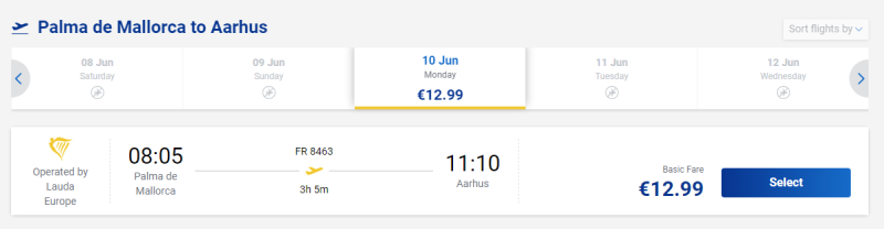 Flights in Europe, Morocco and between Europe and Morocco for 1,290 rubles