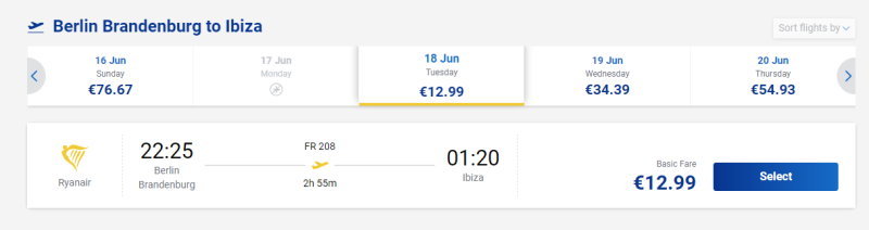 Flights in Europe, Morocco and between Europe and Morocco for 1,290 rubles