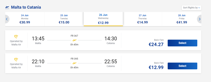 Flights in Europe, Morocco and between Europe and Morocco for 1,290 rubles