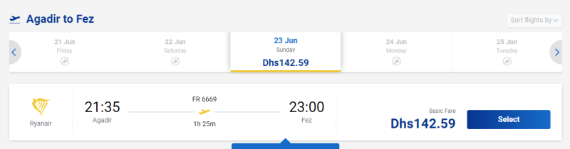 Flights in Europe, Morocco and between Europe and Morocco for 1,290 rubles