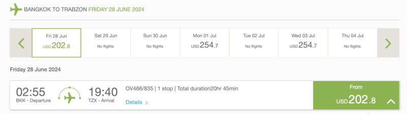 Moscow — Bangkok tonight for 4,600 rubles + 5 options to return back