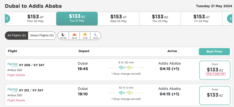 Whoosh and done! Transfer from Moscow to Ethiopia in May from 14700 rubles/round trip from 35950 rubles