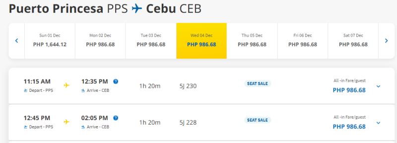 Cebu Pacific Big Sale: flights for 1 PHP + fees