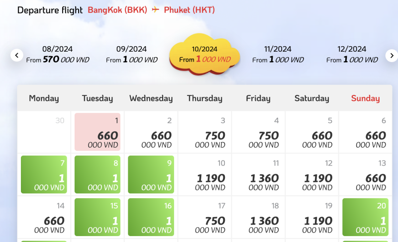 Flights in Thailand for 540-740 rubles