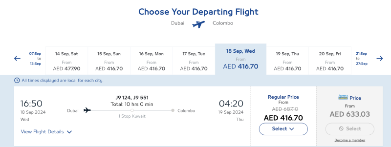 Jazeera Airways sale for August-December: flights across the Persian Gulf, to Sri Lanka and somewhere between visa-free countries with discounts