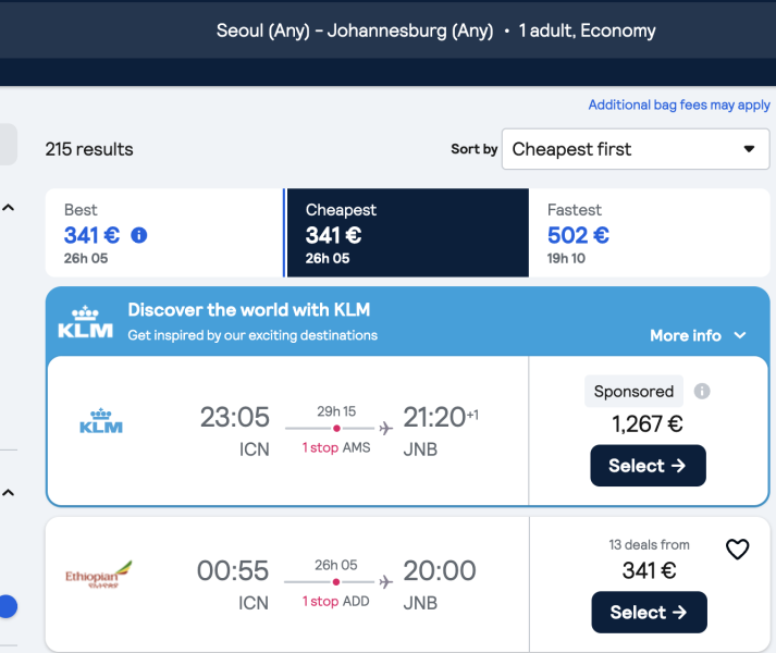 Seychelles + South Korea + Macau + Hong Kong + Kenya + Ethiopia from Moscow for about 107.999 rubles and almost without visas