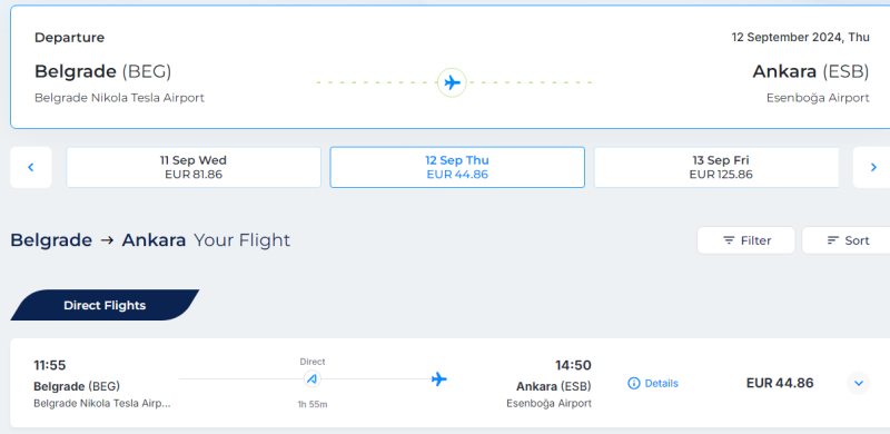 Ajet sale: flights from Europe to Turkey from 29 euros