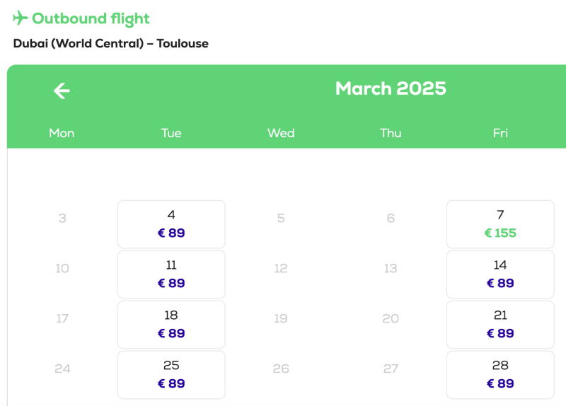 Between the UAE and Europe from 6,600 rubles Etihad + a new conditionally direct flight between Toulouse and Dubai for 8,300 rubles