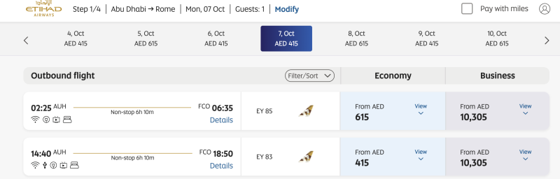 Between the UAE and Europe from 6,600 rubles Etihad + a new conditionally direct flight between Toulouse and Dubai for 8,300 rubles